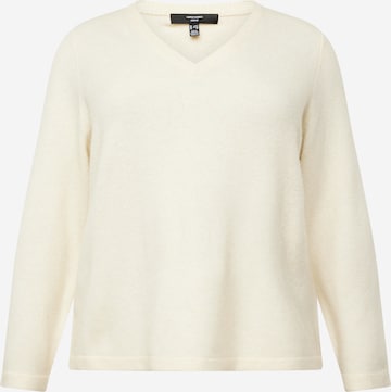 Pull-over Vero Moda Curve en beige : devant