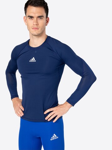 T-Shirt fonctionnel ADIDAS SPORTSWEAR en bleu : devant