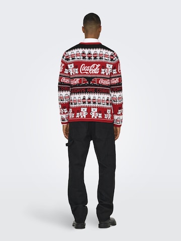 Only & Sons Pullover 'ONSXMAS COLA' in Rot