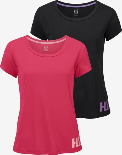 H.I.S Shirt in lila / pink / schwarz, Produktansicht