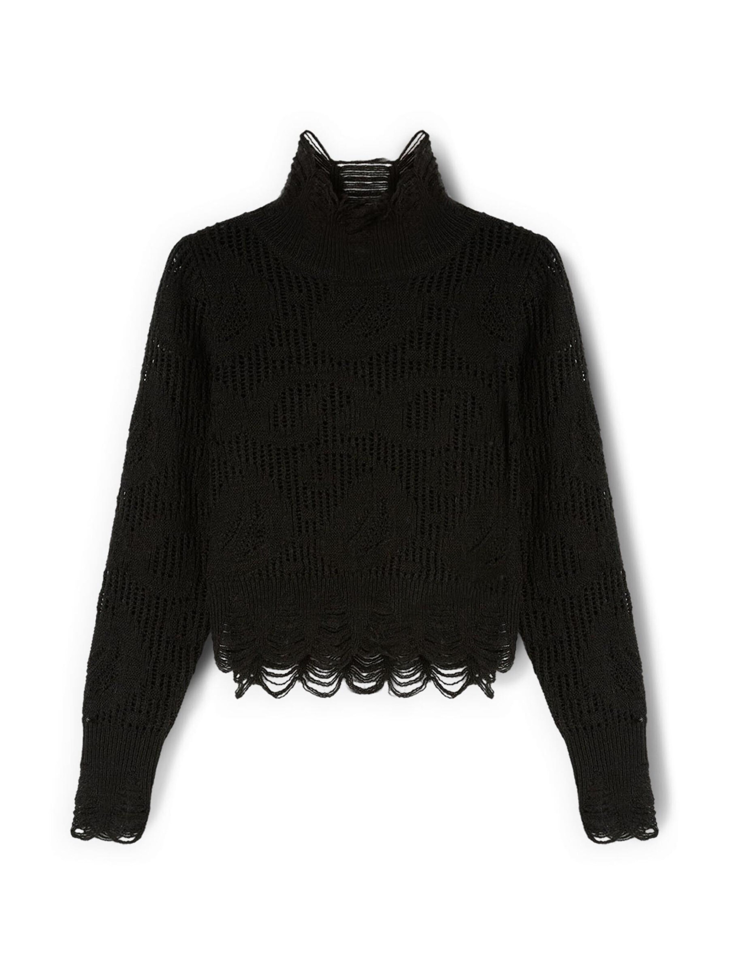 Pull-over MOTIVI en noir : devant
