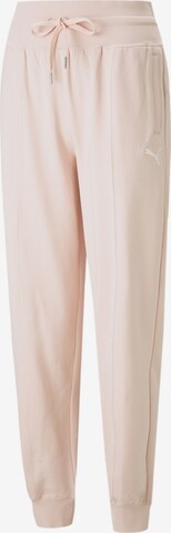 PUMA Tapered Broek in Roze: voorkant