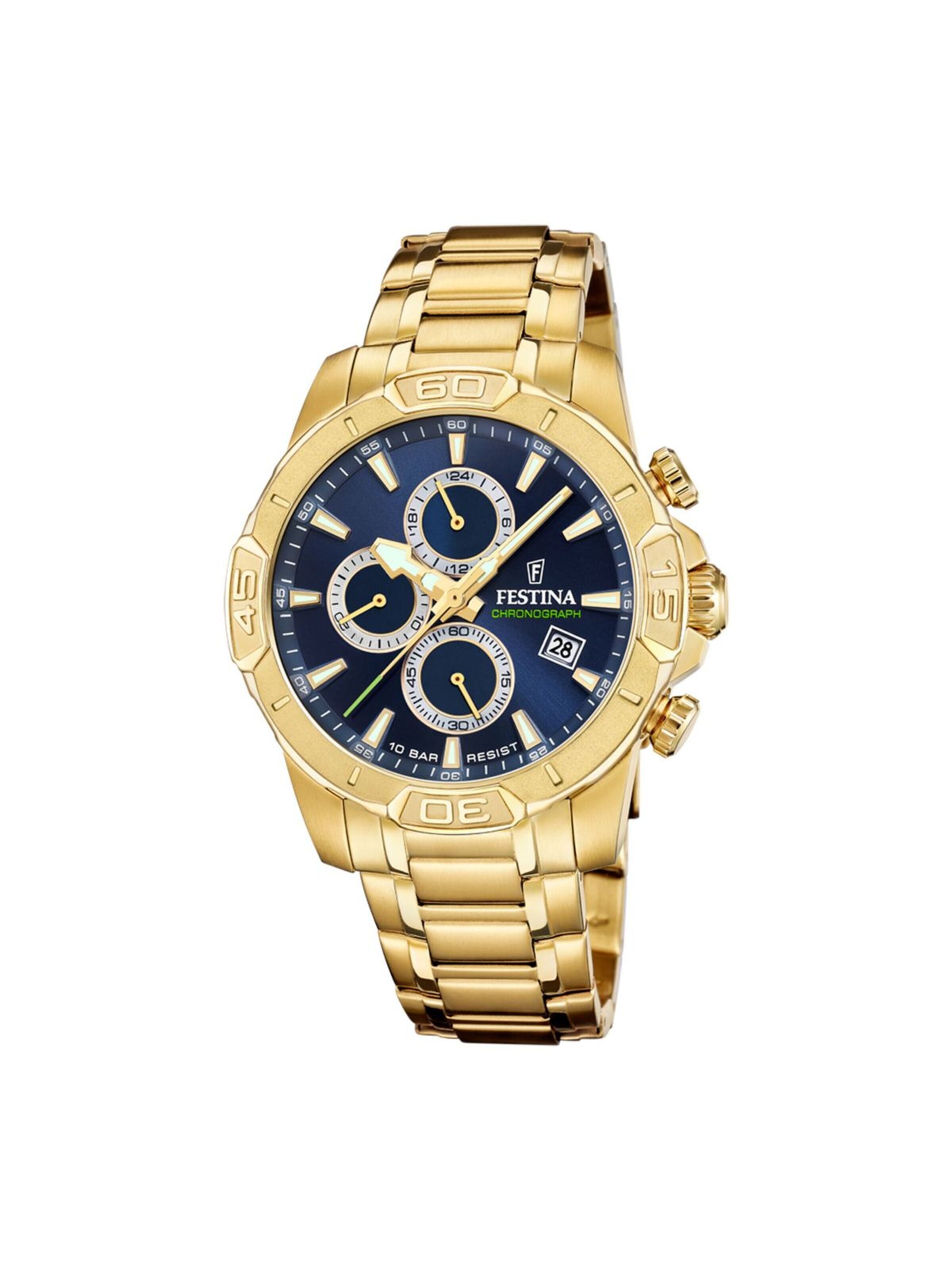 Montre à affichage analogique 'Chronograph Timeless Chronograph' FESTINA en or : devant