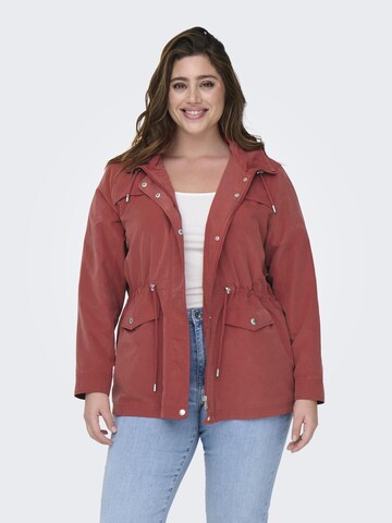 Parka di mezza stagione 'CARNewstarline' di ONLY Carmakoma in rosso: frontale