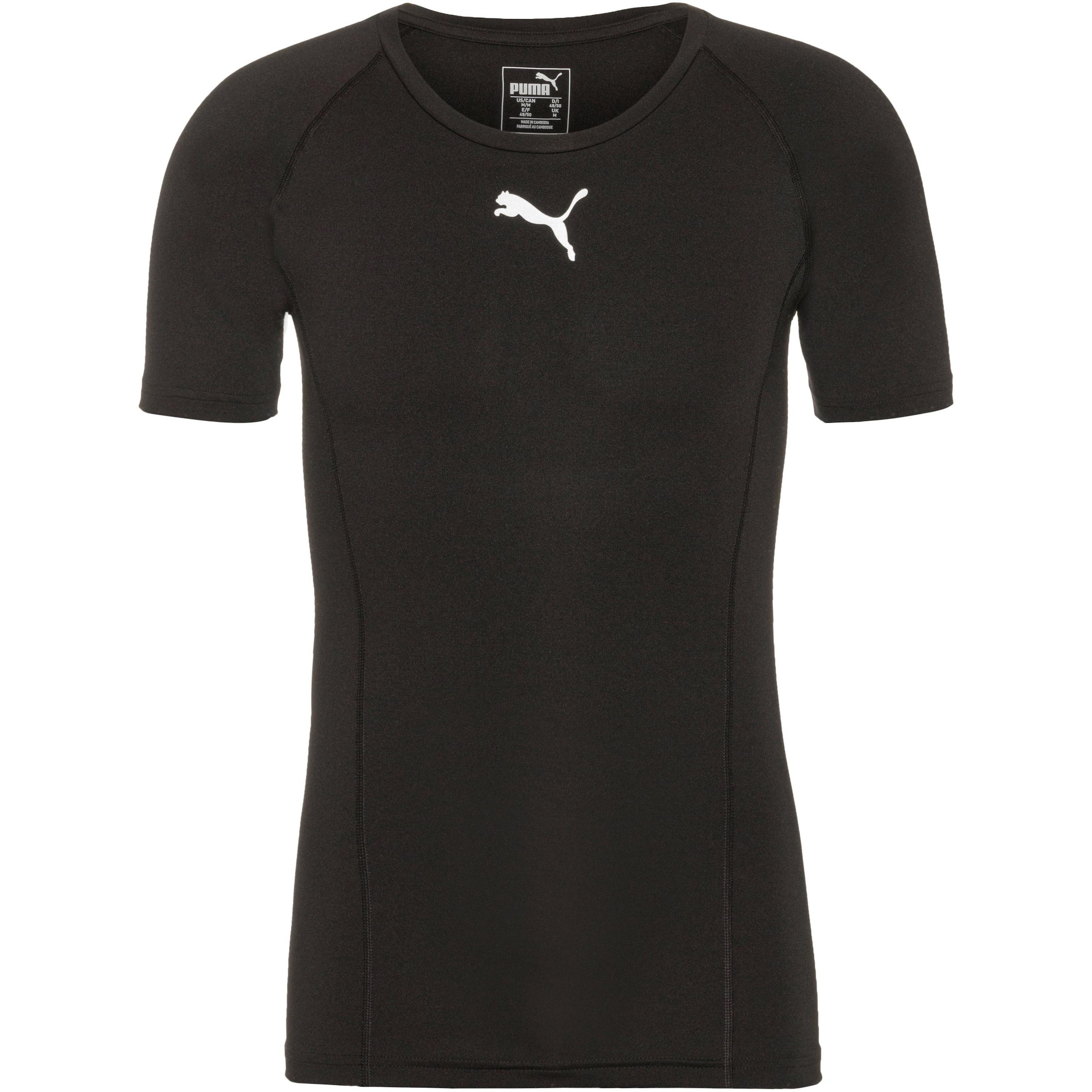 PUMA - Camiseta térmica 'Liga' en negro: frente