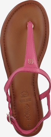 s.Oliver T-Bar Sandals in Pink