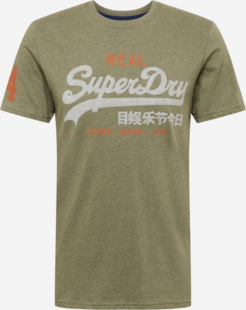 T-Shirt Superdry en vert : devant