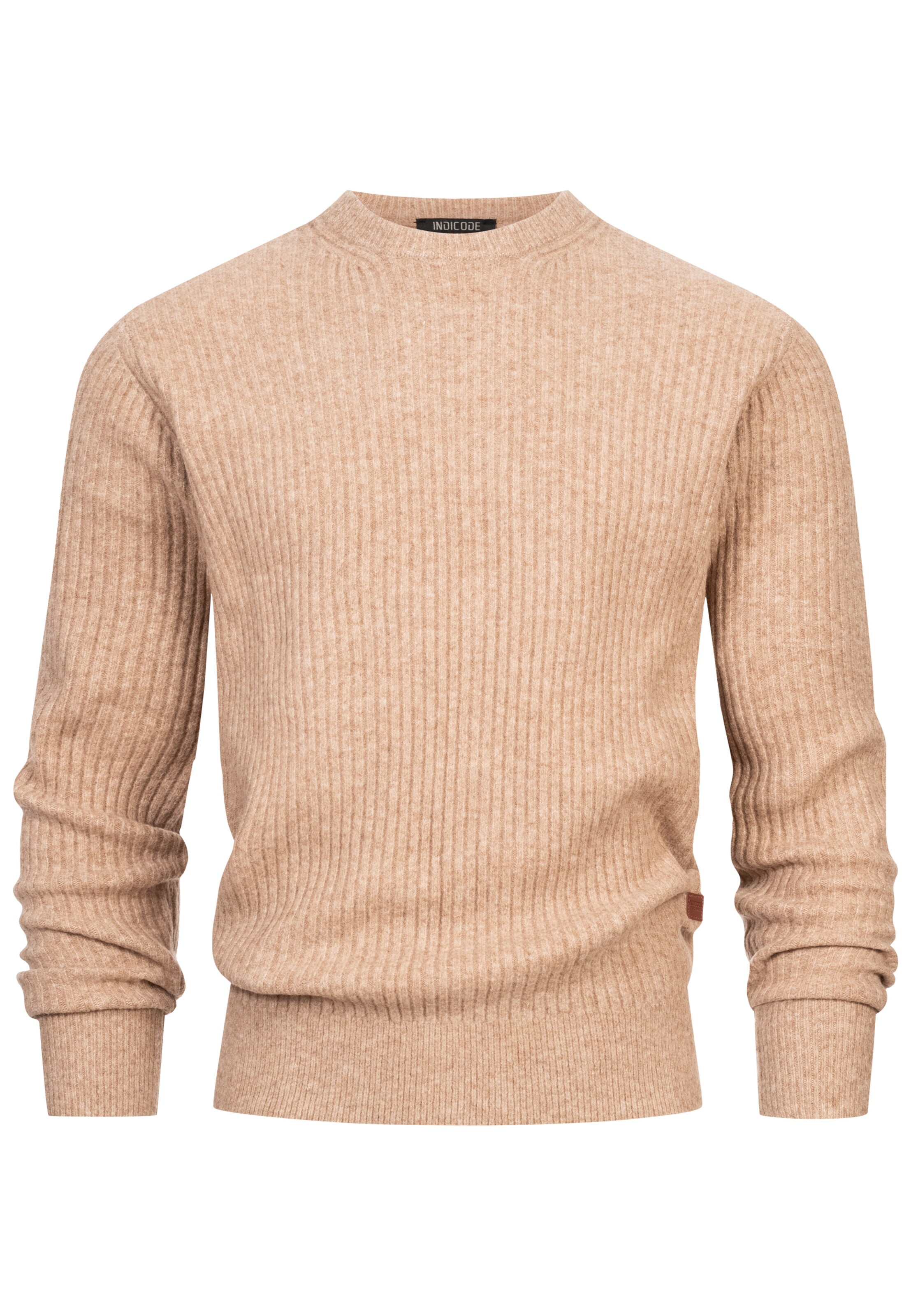 Pull-over 'INPeace' INDICODE JEANS en beige : devant
