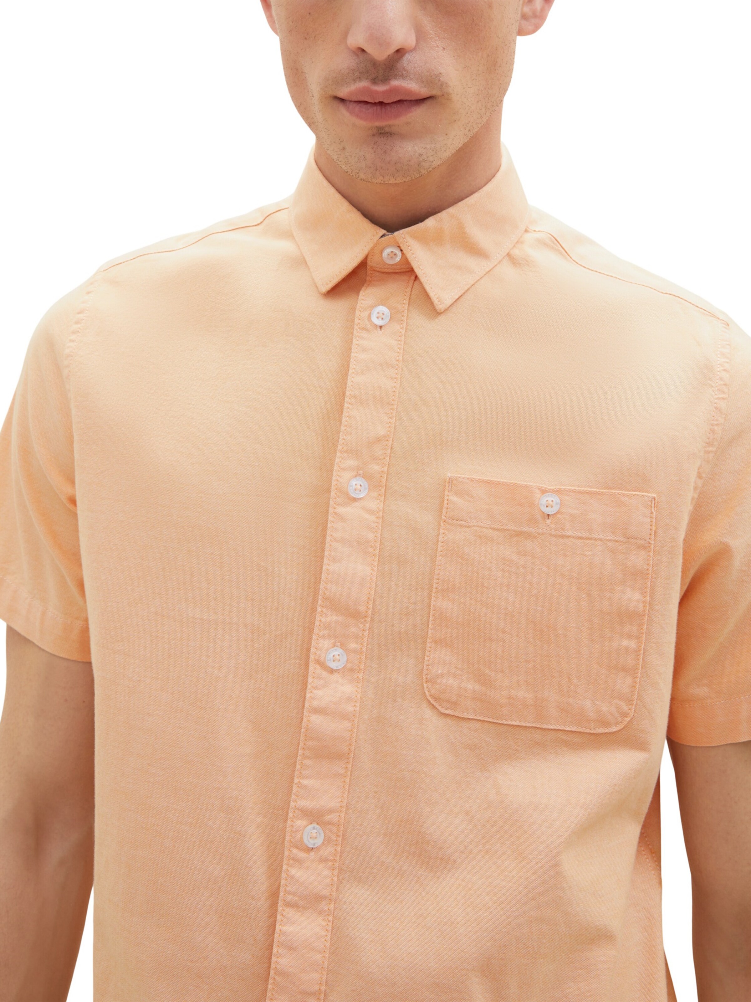 TOM TAILOR Regular fit Button Up Shirt in Orange