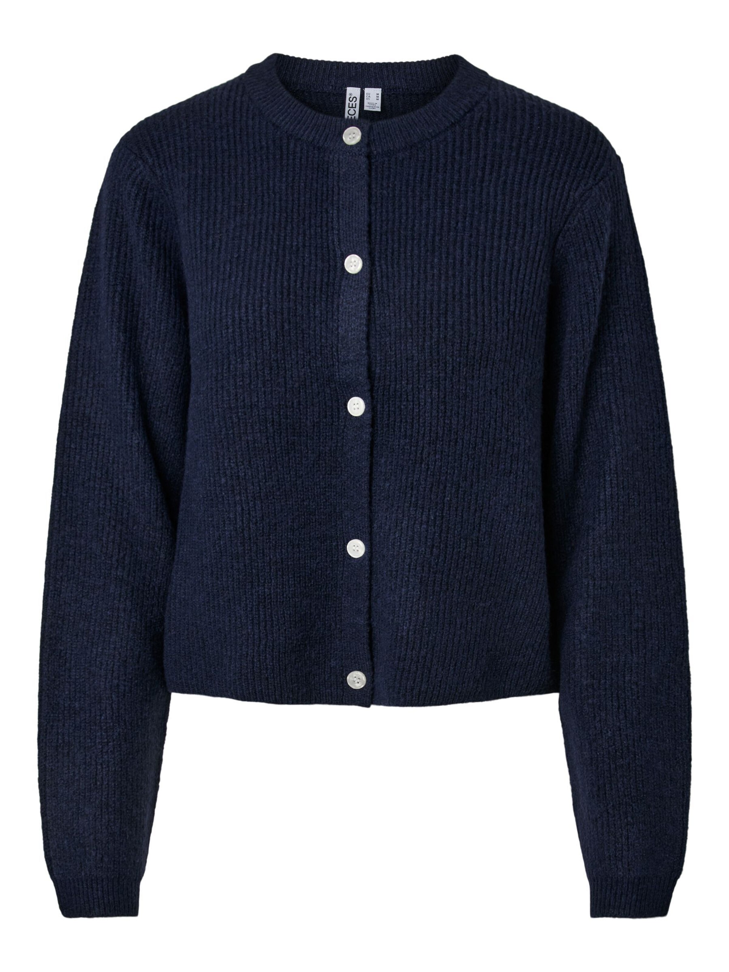 PIECES Knit Cardigan 'SILLY' in Blue: front