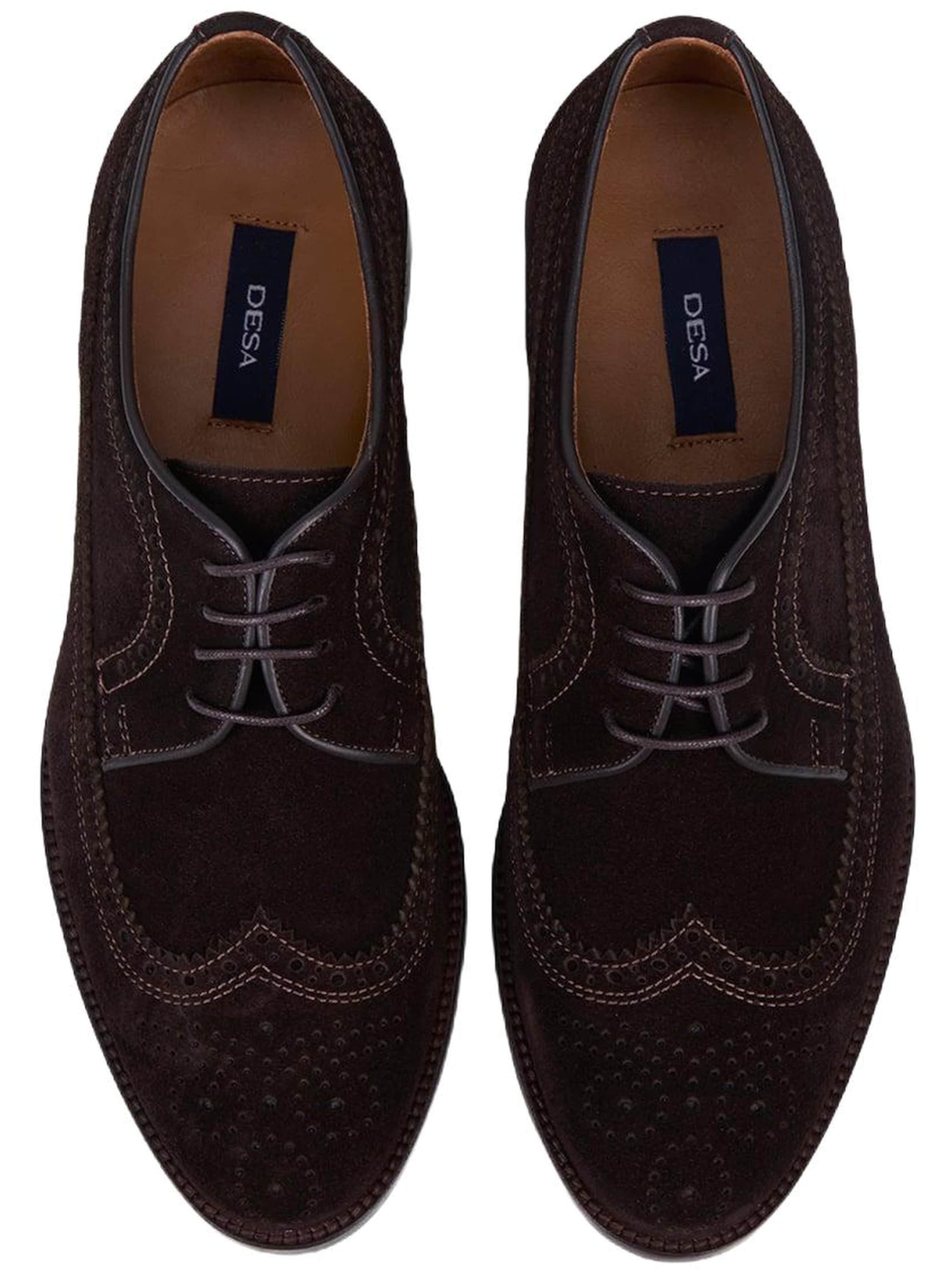 Desa - Zapatos con cordón 'DESA Herren-Wildleder-Brogue-Schnürschuhe' en marrón
