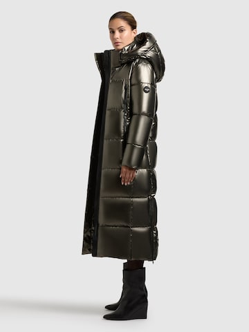 khujo Winter Coat 'Rubina2 Shiny' in Brown