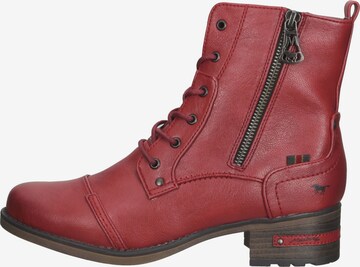 MUSTANG Lace-up bootie in Red