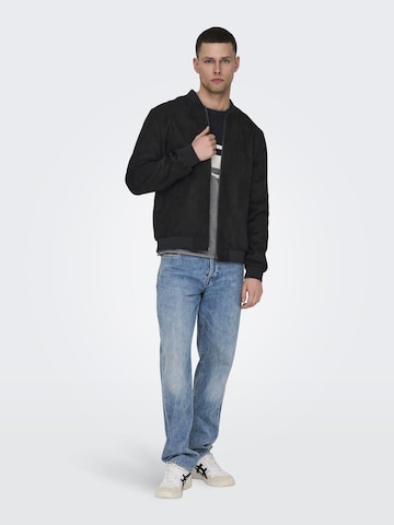 Veste mi-saison 'LUCAS' Only & Sons en noir