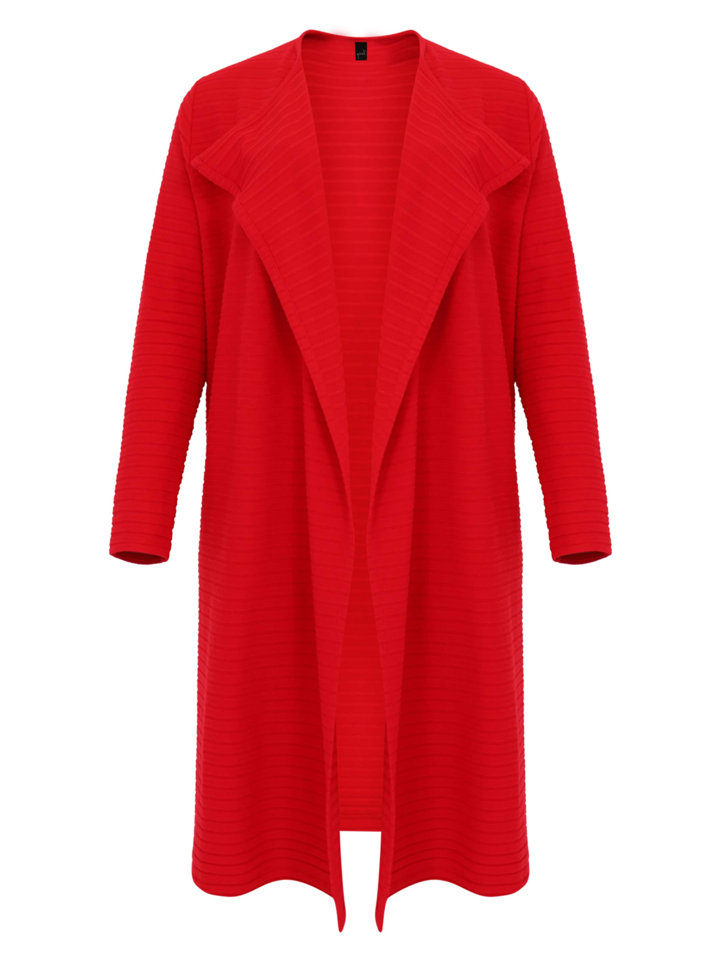 YOEK Gebreid vest ' mit Langarm ' in Rood: voorkant