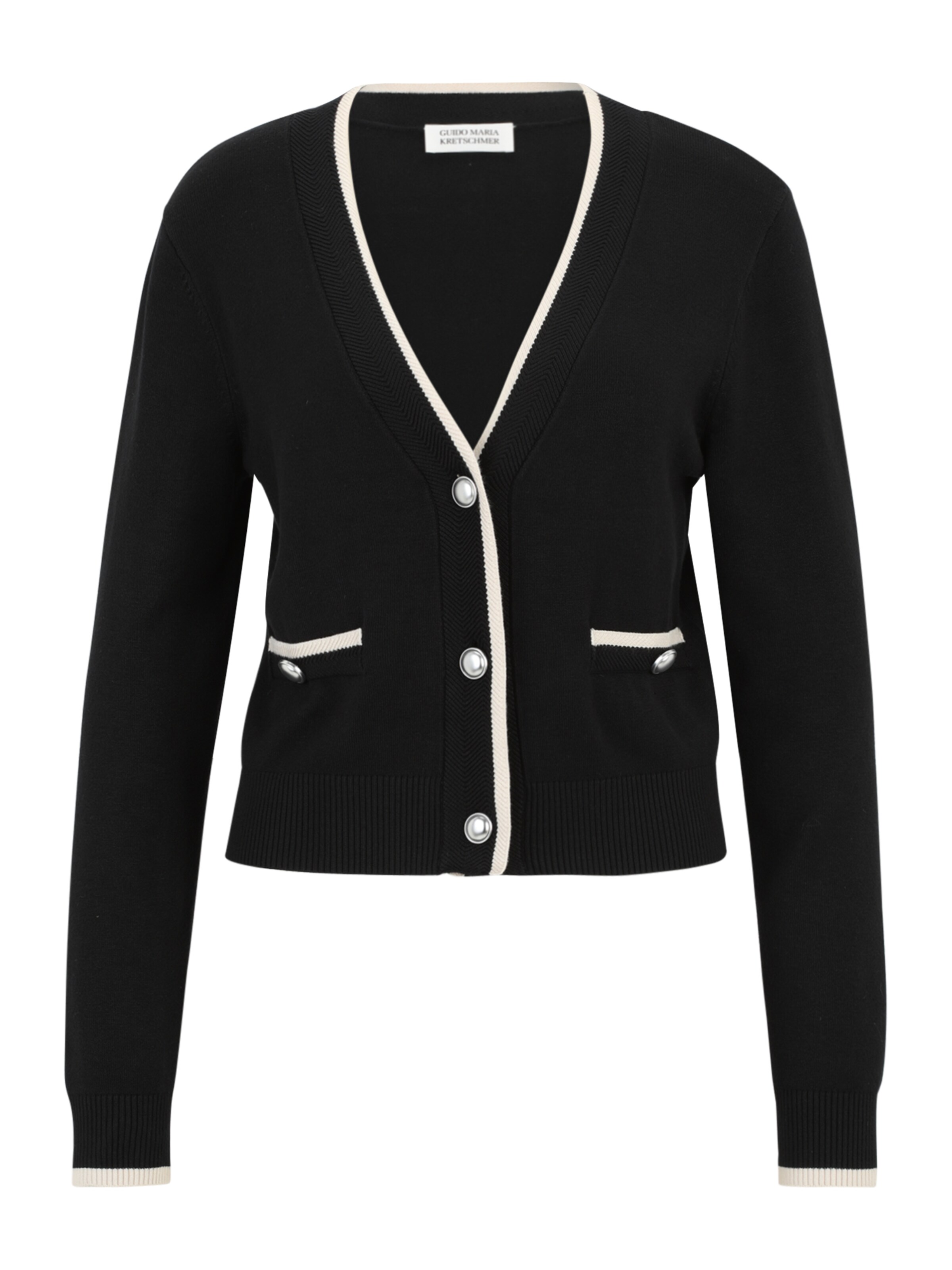 Guido Maria Kretschmer Women Casaco de malha 'Arabella' em preto / branco natural, Vista do artigo