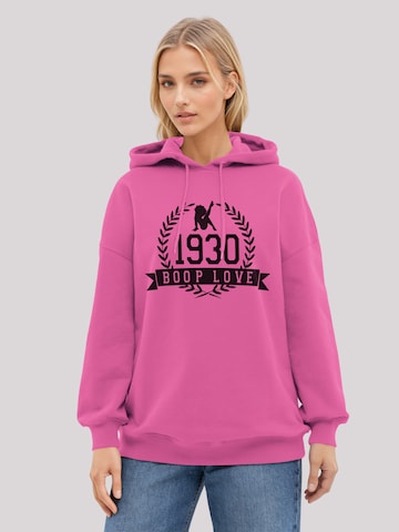 Sweat-shirt 'Betty Boop 1930 Crest' F4NT4STIC en rose : devant