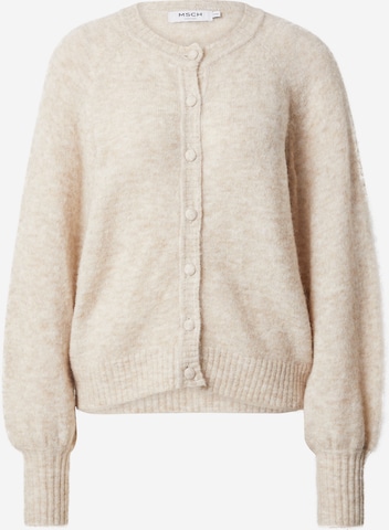 MSCH COPENHAGEN Knit cardigan 'Zasha Hope' in Beige: front