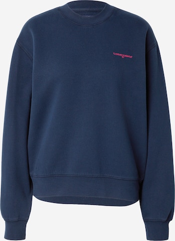 Tommy Jeans Mikina – modrá: přední strana