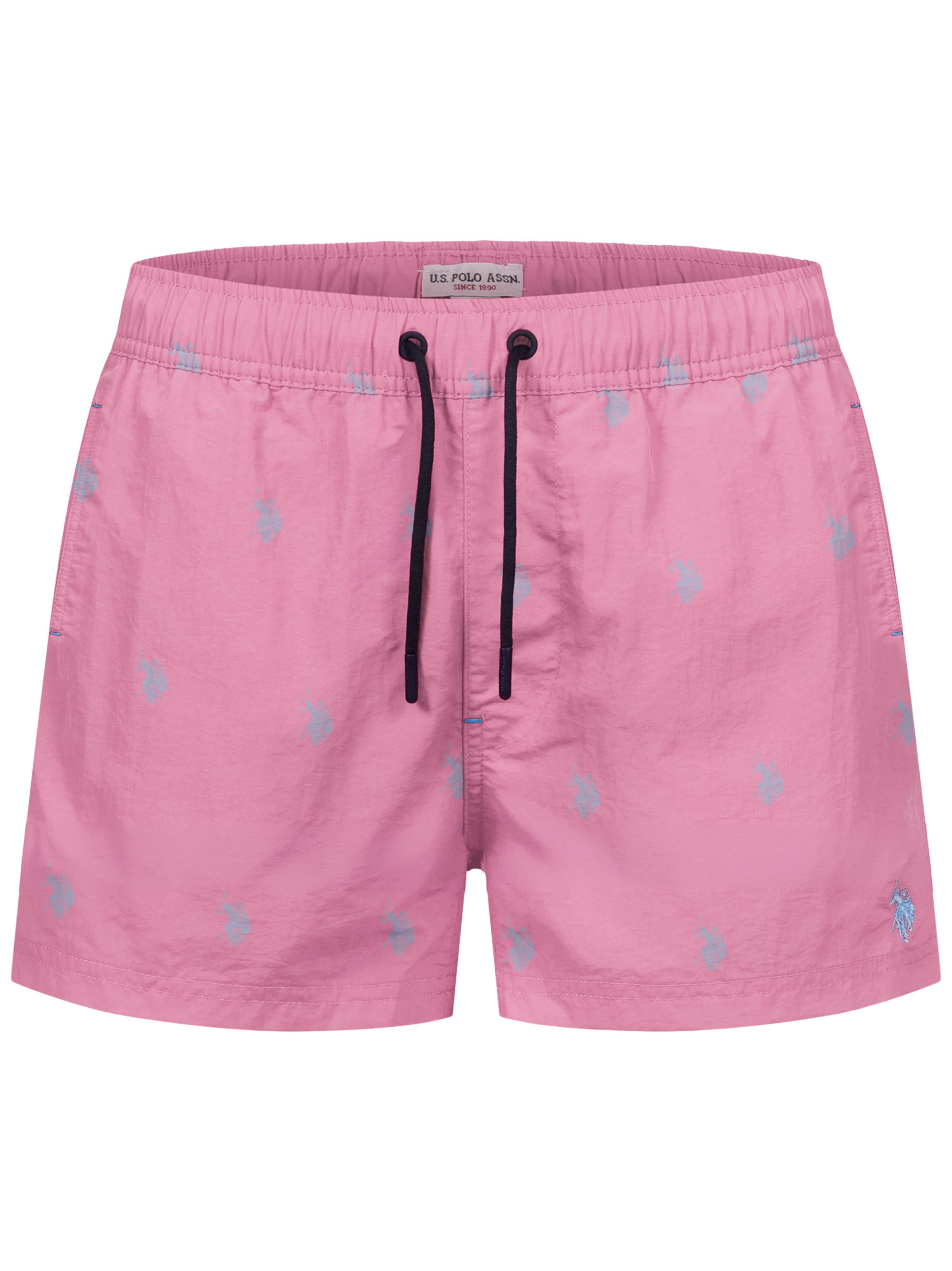 Shorts de bain U.S. POLO ASSN. en rose : devant
