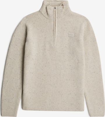 G-STAR Sweater 'Double Collar' in Beige: front