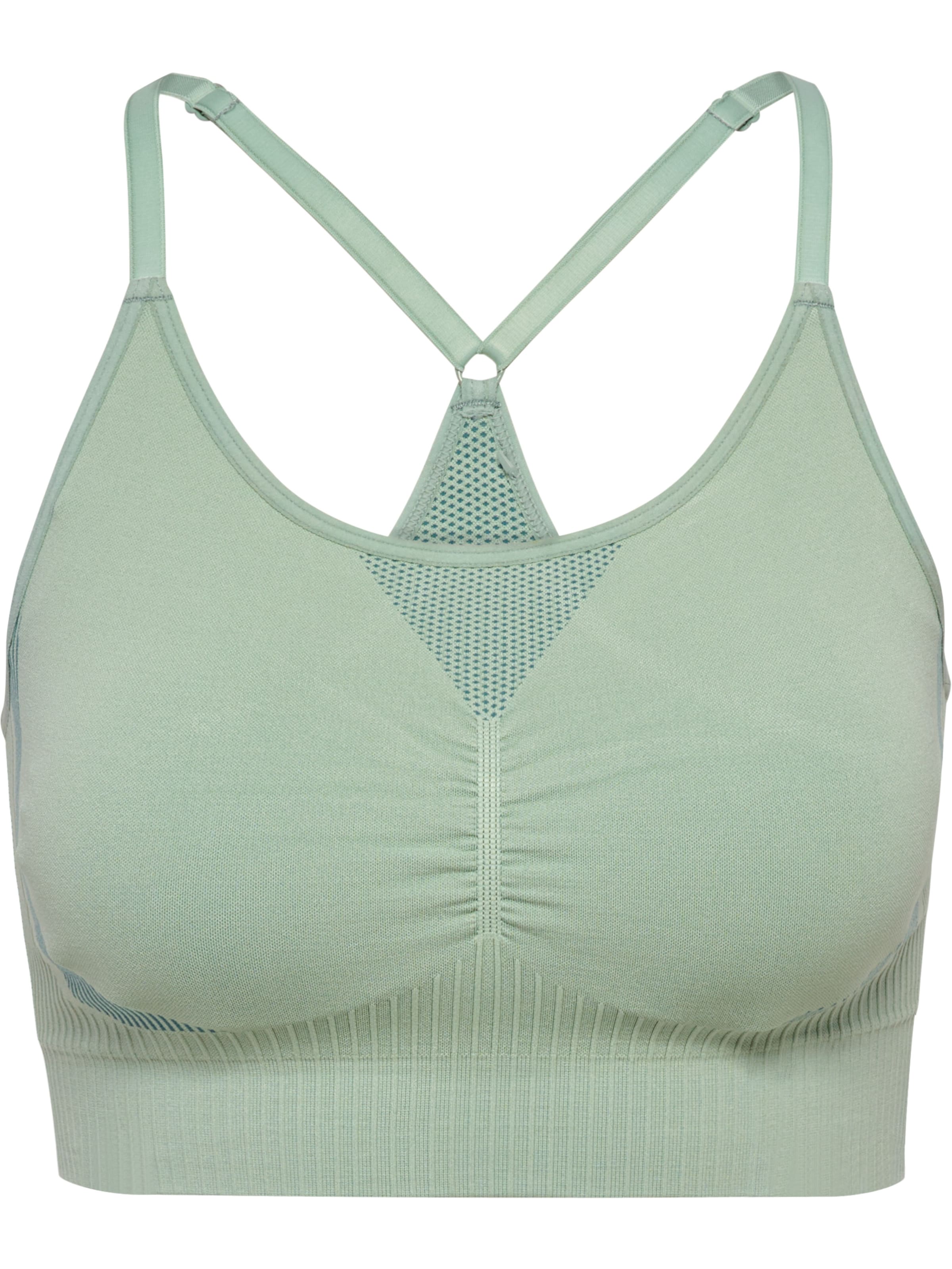 Bustier Soutien-gorge de sport Hummel en vert : devant