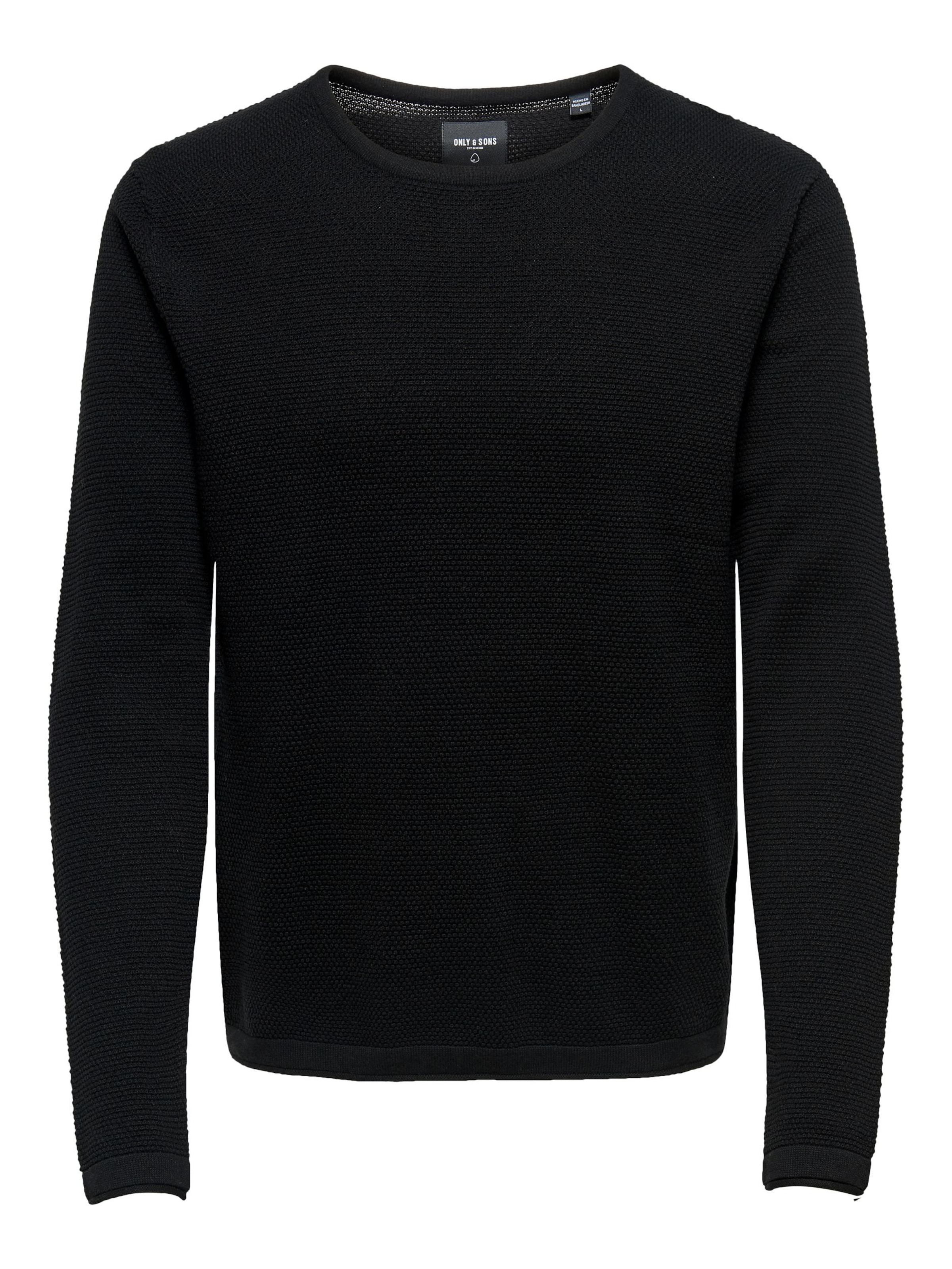 Pullover 'Panter' di Only & Sons in nero: frontale
