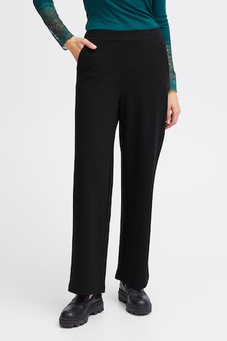 Fransa Regular Pants in Black: front