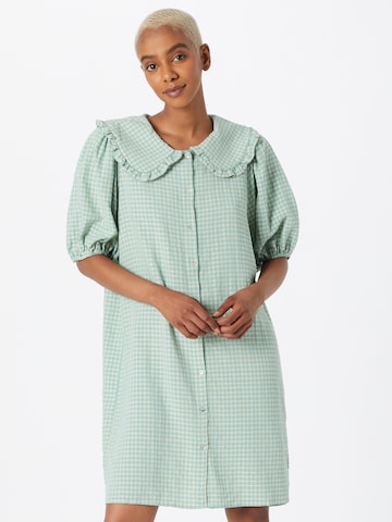 Abito camicia 'EFA' di SISTERS POINT in verde: frontale