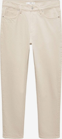 MANGO MAN Tapered Jeans 'Ben' in Beige: front