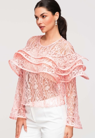 Ombre Bluse in Pink: Vorderseite