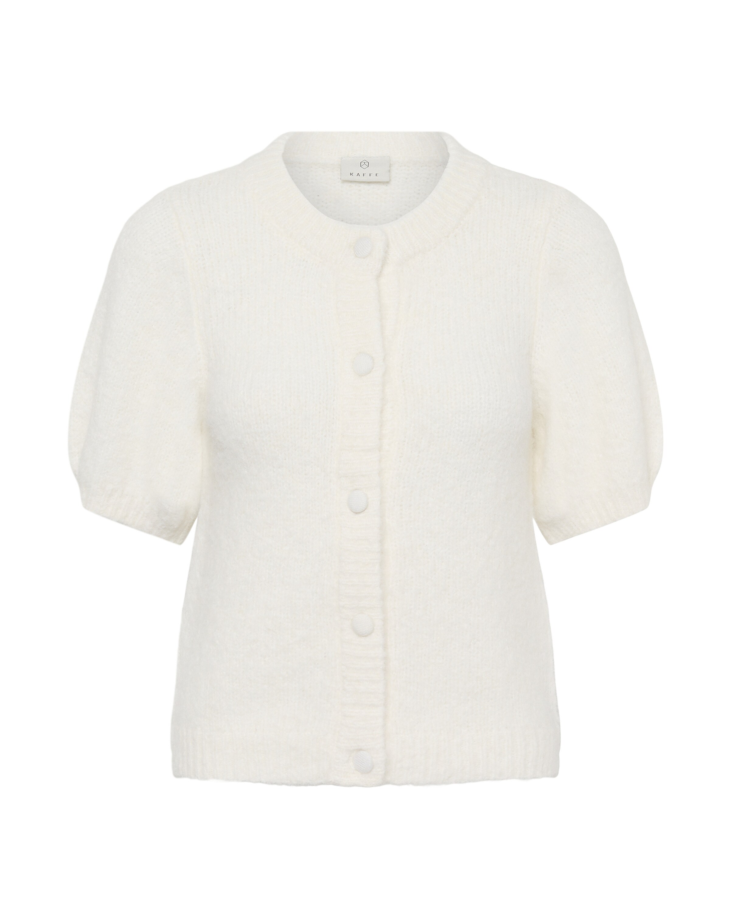 Kaffe Gebreid vest 'KAEmelie' in Wit: voorkant