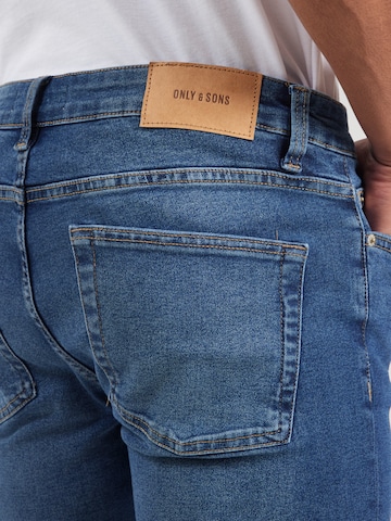 Only & Sons Скинни Джинсы 'ONSWARP' в Синий