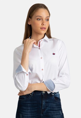 Sir Raymond Tailor Blouse 'Macenta' in White