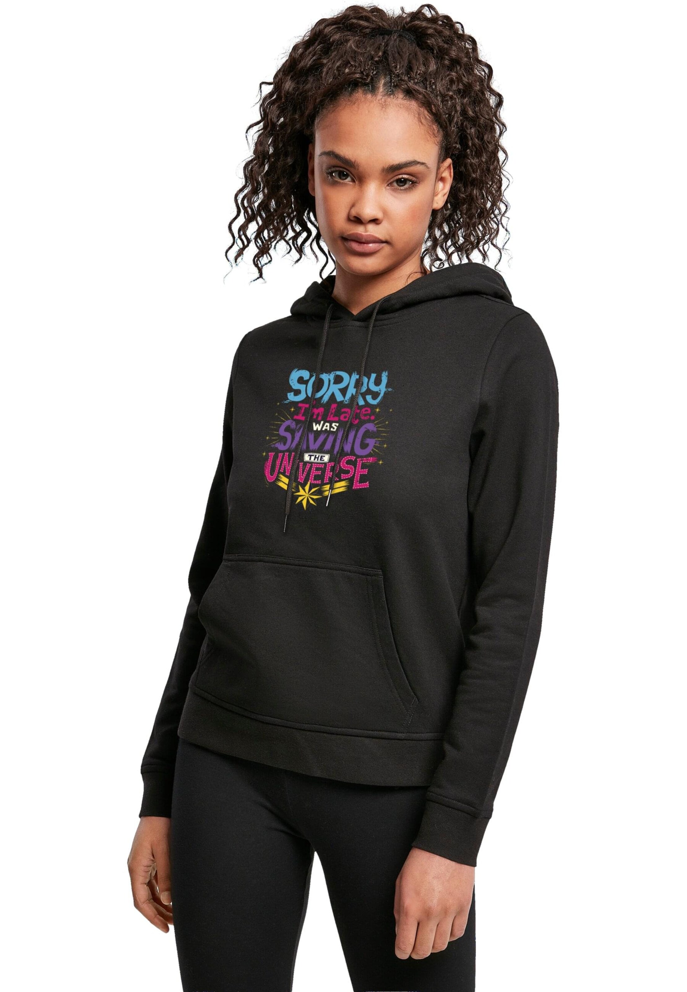 ABSOLUTE CULT Sweatshirt 'Marvel - Saving Universe' in Schwarz: Vorderseite