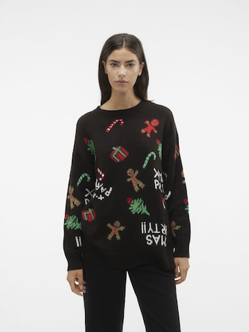 VERO MODA Pullover 'XMASPARTY ' i sort: forside