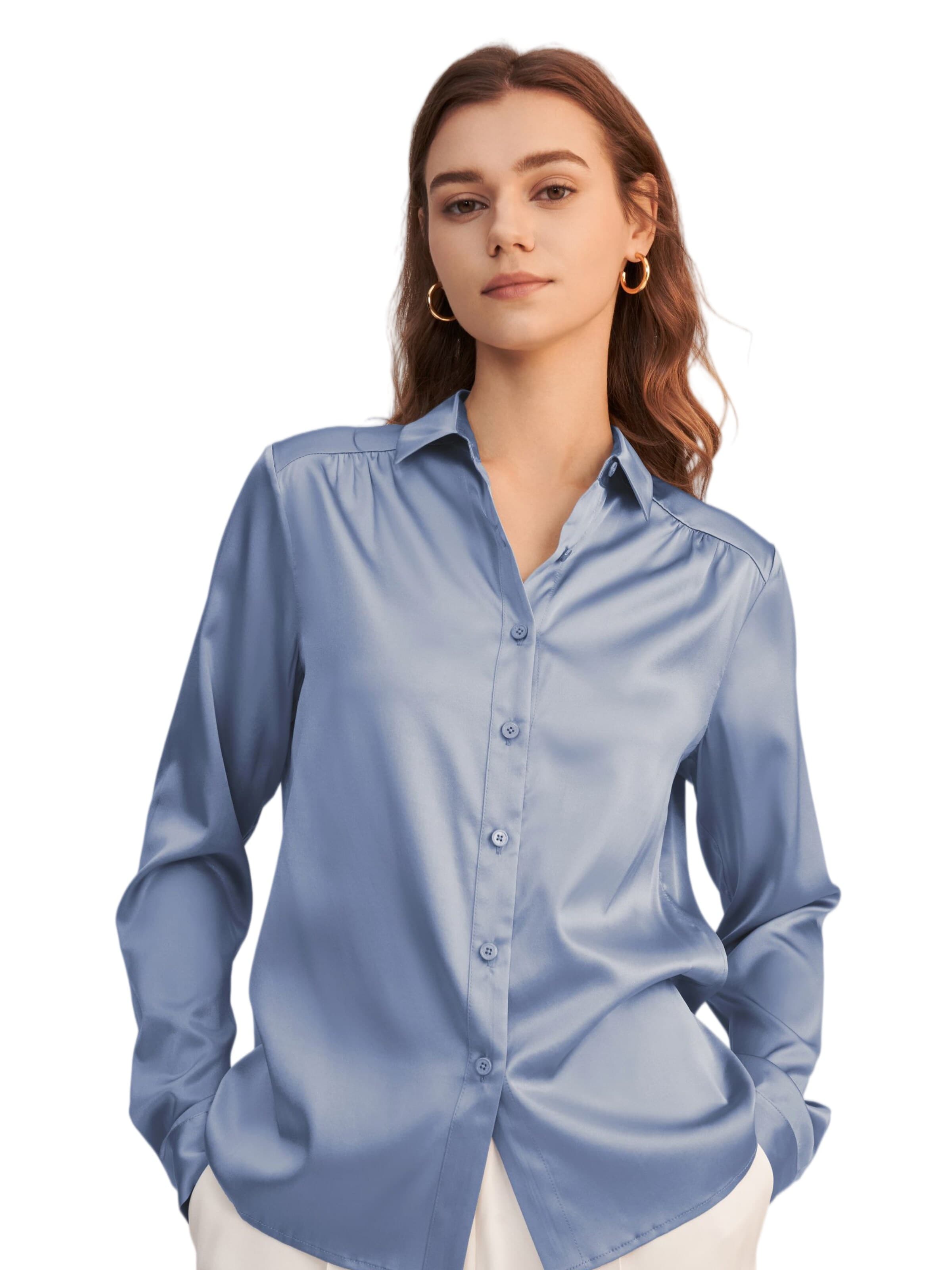 Lilysilk Bluse‌‌‌‌‌‌‌‌‌ in Blau: Vorderseite