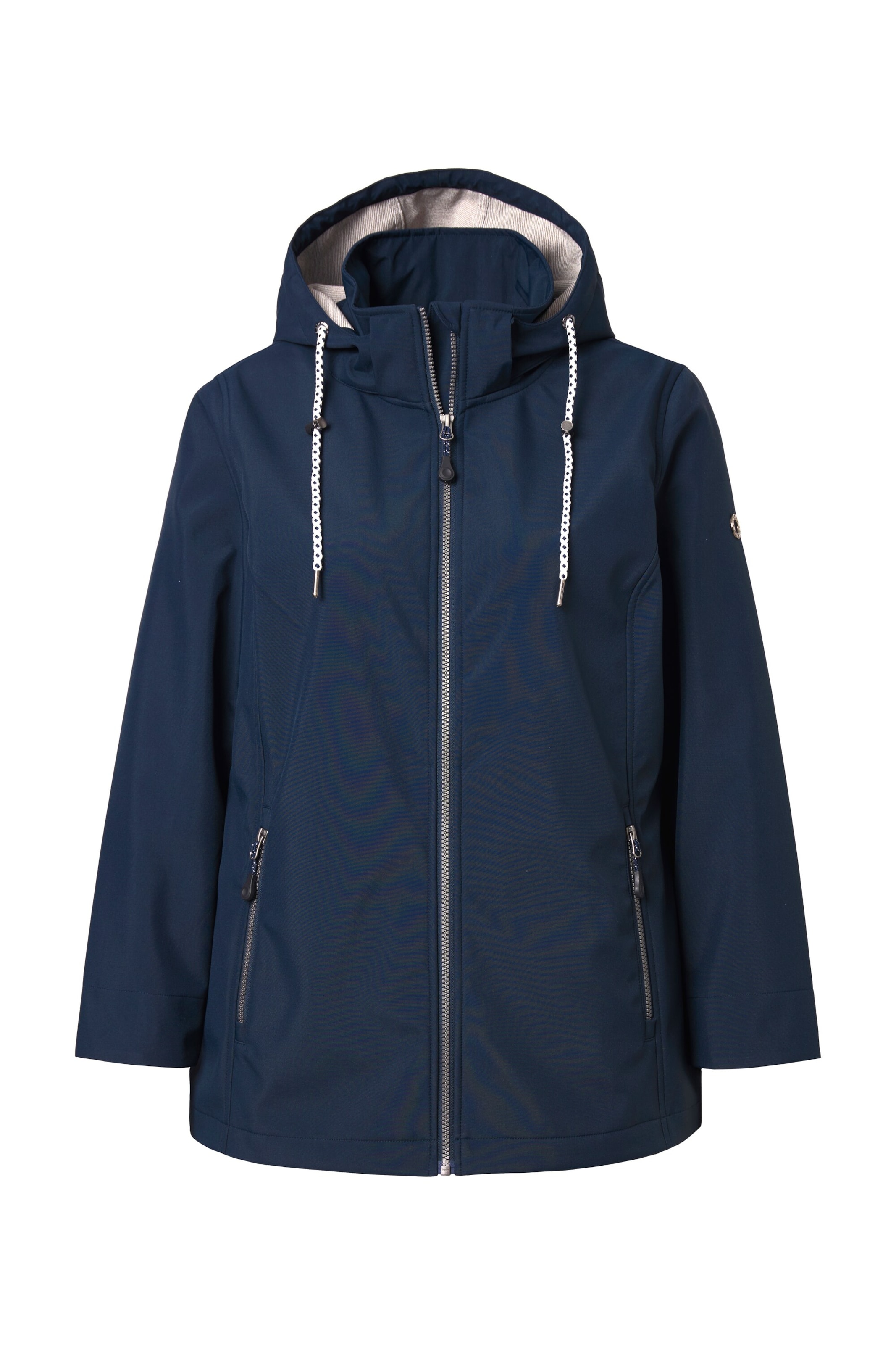 Ulla Popken Tussenjas in Blauw: voorkant