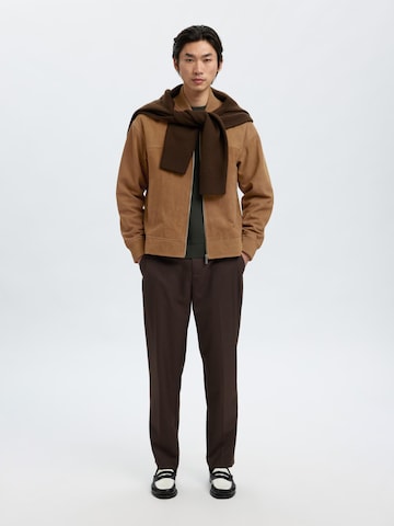 SELECTED Between-season jacket in Brown
