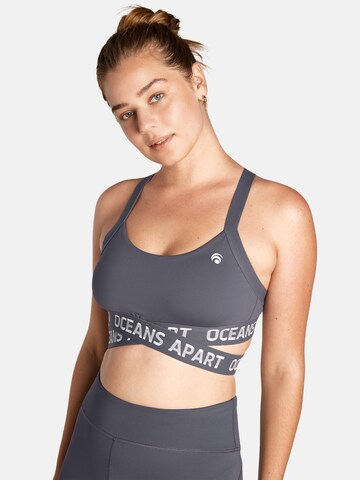 OCEANSAPART Bustier Sport-BH 'Beauty' in Grau: predná strana