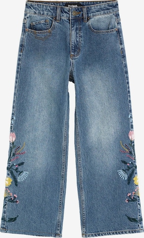 Desigual Wide Leg Jeans 'Flower' in Blau: Vorderseite
