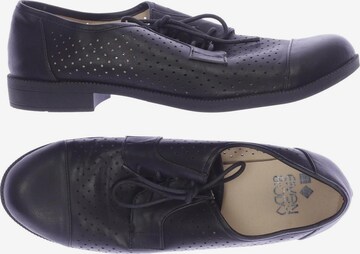even&odd Flats & Loafers in 39 in Black: front