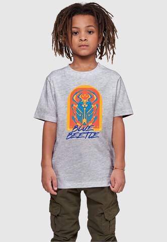ABSOLUTE CULT Shirt 'Blue Beetle - Beetle' in Grijs: voorkant