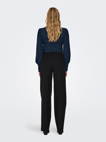 Wide leg Pantaloni con piega frontale 'FLAX-DEVI' di ONLY in blu