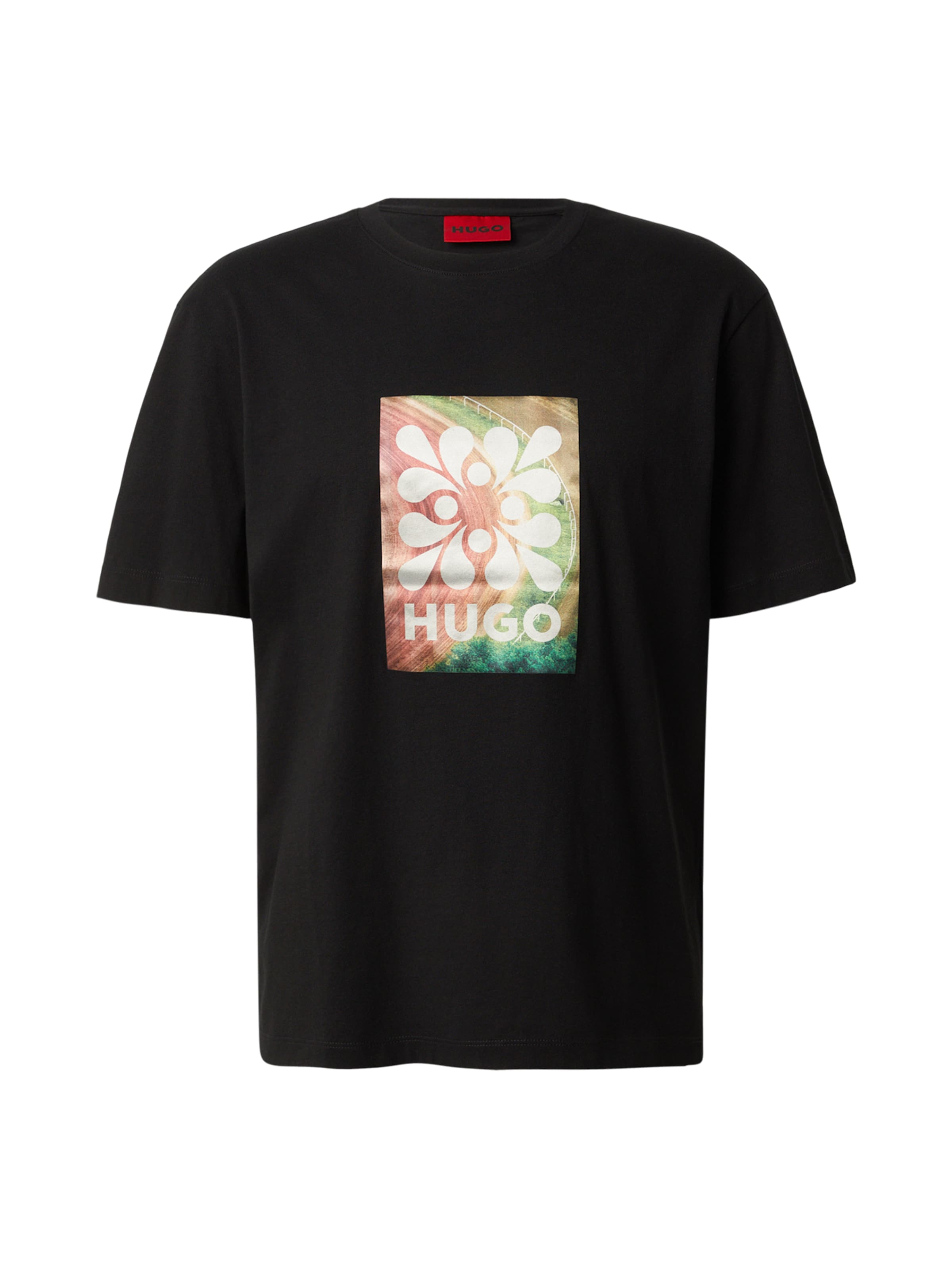 HUGO Shirt 'Damoru' in Zwart: voorkant