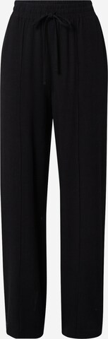 A LOT LESS Loose fit Pleat-Front Pants 'Giovanna' in Black: front