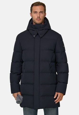 Boggi Milano Winterjas in Blauw: voorkant