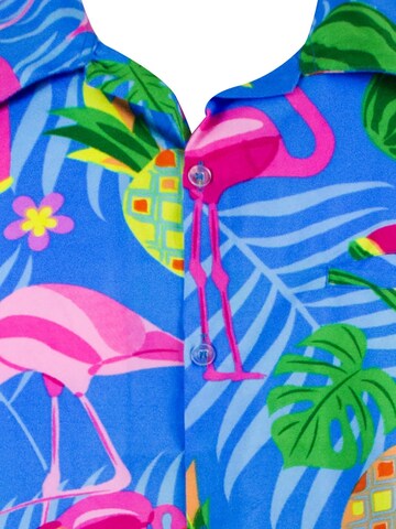 King Kameha Shirt 'Flamingo Melone' in Blau