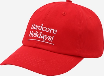 Casquette 'Hardcore Holidays' On Vacation en rouge : devant