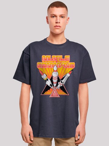 T-Shirt 'Arcade Triple Shot Atari Retro Gaming' F4NT4STIC en bleu : devant